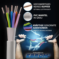 EBROM NYM-J Installationsleitung 7x1,5mm² Farbige Adern