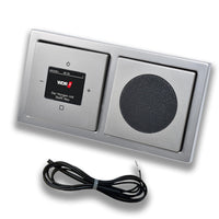 Busch Jäger DAB+ (DAB PLUS) Unterputz Radio 8215U-101 PUR Edelstahl, Set mit Lautsprecher, Abdeckungen und Rahmen + 0,9 m EBROM Wurfantenne zur Empfangsoptimierung - 8215 U – 101