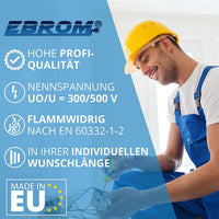 EBROM NYM-J Installationsleitung 4mm² Grau