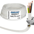 EBROM H03VV-F PVC-Schlauchleitung 4x0,75mm² Weiss
