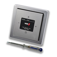Busch Jäger DAB+ (DAB PLUS) Unterputz Radio (8215U-101) PUR Edelstahl, Komplett-Set 8215 U – 101, Rahmen und Radioabdeckung inkl. EBROM Phasenprüfer zur Montage des Geräts