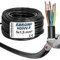 EBROM H05VV-F PVC-Schlauchleitung 5x1,5mm² Schwarz
