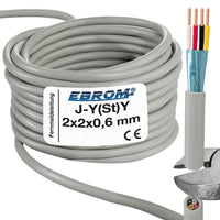 EBROM J-Y(St)Y Telefonleitung 2x2x0,6mm² Grau
