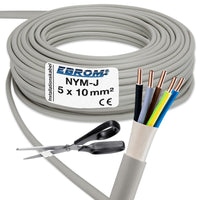 EBROM NYM-J Installationsleitung 5x10mm² Grau