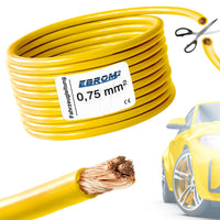 EBROM FLRY Fahrzeugleitung 0,75mm² Gelb