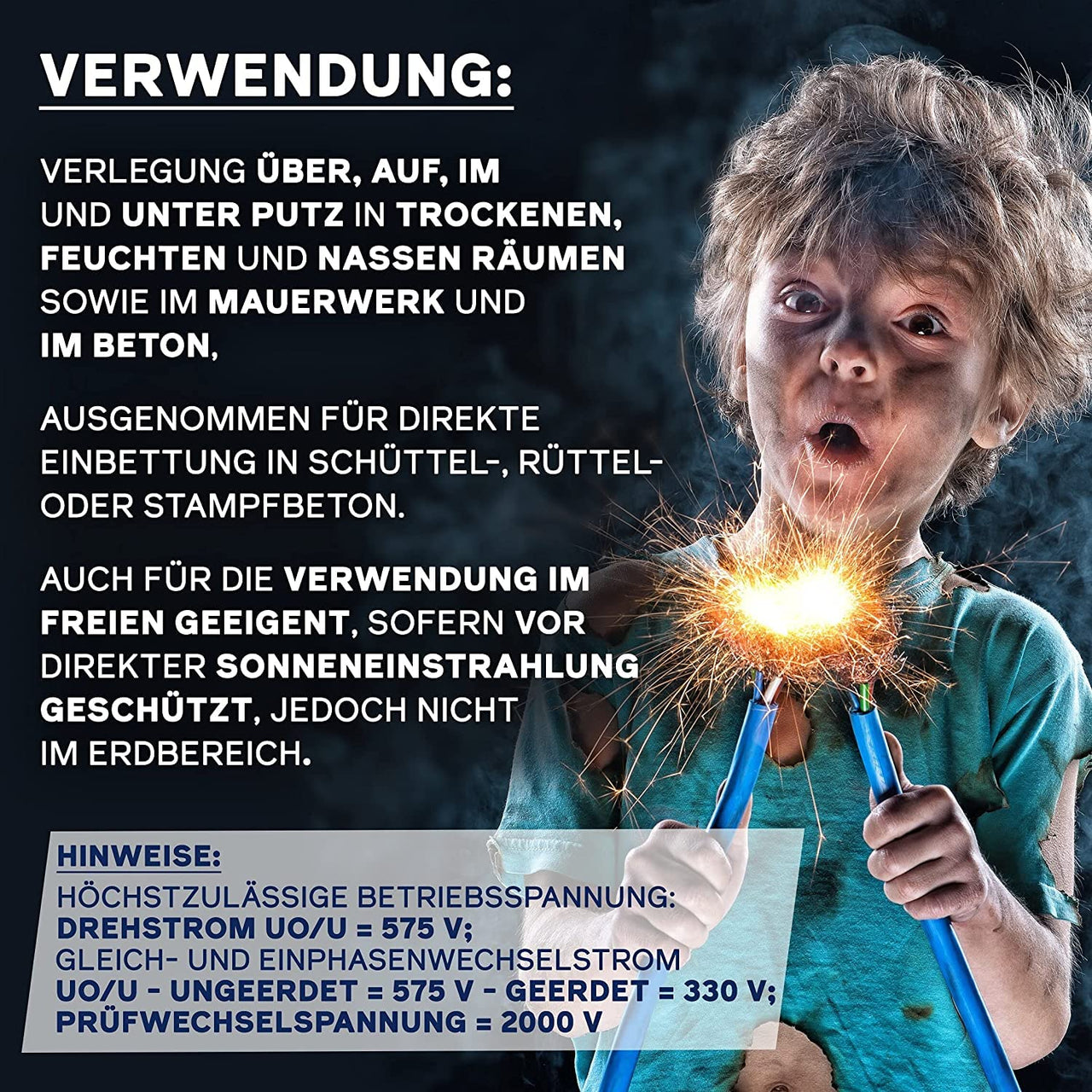 EBROM NYM-J Installationsleitung 4mm² Grau