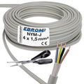 EBROM NYM-J Installationsleitung 4x1,5mm² Grau