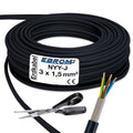EBROM NYY-J Erdkabel 3x1,5mm² Schwarz