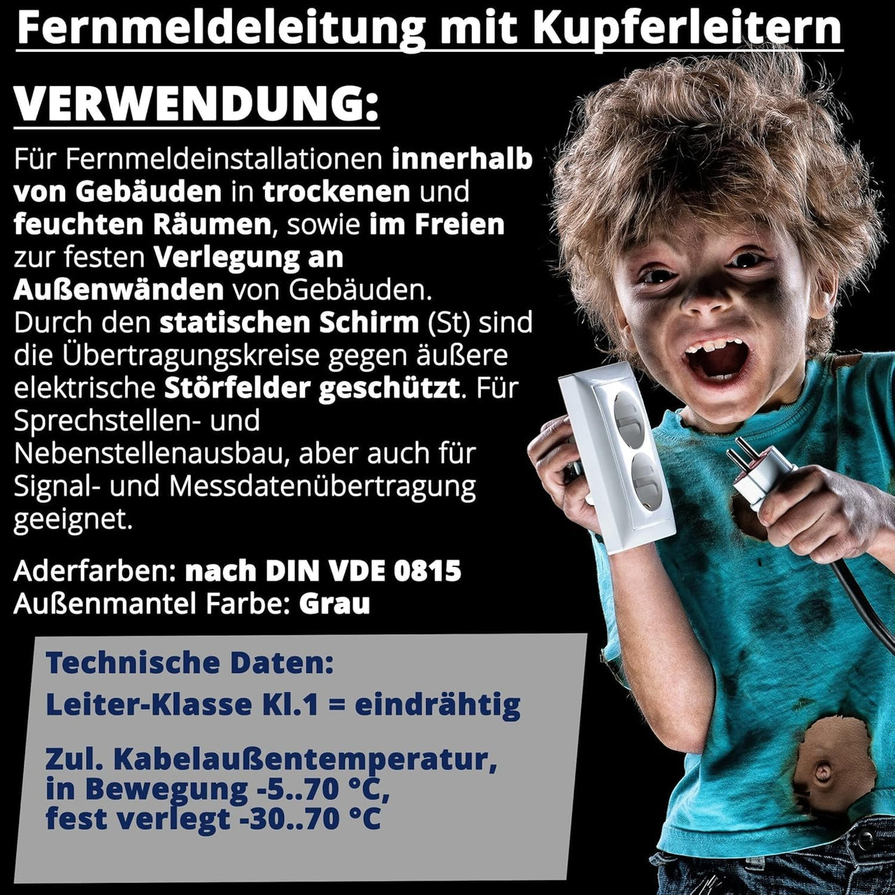 EBROM J-Y(St)Y Telefonleitung 6x2x0,8mm² Grau