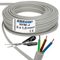 EBROM NYM-J Installationsleitung 3x1,5mm² Grau
