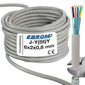 EBROM J-Y(St)Y Telefonleitung 6x2x0,8mm² Grau