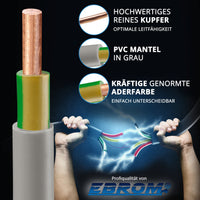 EBROM NYM-J Installationsleitung 10mm² Grau