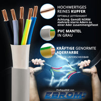 EBROM NYM-J Installationsleitung 5x25mm² Grau