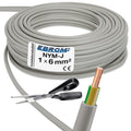 EBROM NYM-J Installationsleitung 6mm² Grau