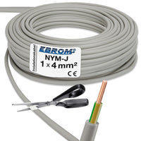 EBROM NYM-J Installationsleitung 4mm² Grau