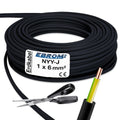 EBROM NYY-J Erdkabel 6mm² Schwarz