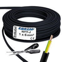 EBROM NYY-J Erdkabel 6mm² Schwarz