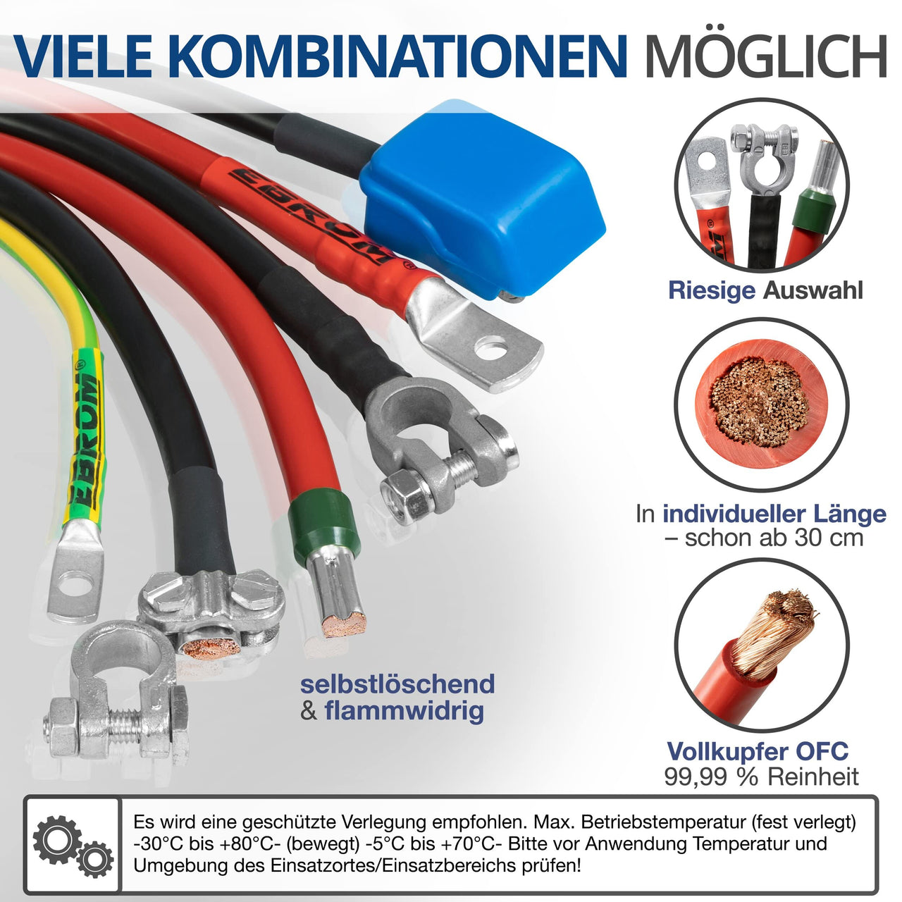 EBROM H07V-K Aderleitung flexibel 16mm² Grün/Gelb
