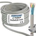 EBROM J-Y(St)Y Telefonleitung 4x2x0,8mm² Grau