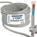 EBROM J-Y(St)Y Telefonleitung 2x2x0,8mm² Grau