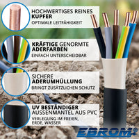 EBROM NYY-J Erdkabel 5x16mm² Schwarz