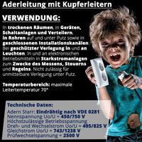 EBROM H07V-U Aderleitung starr 6mm² Hellblau
