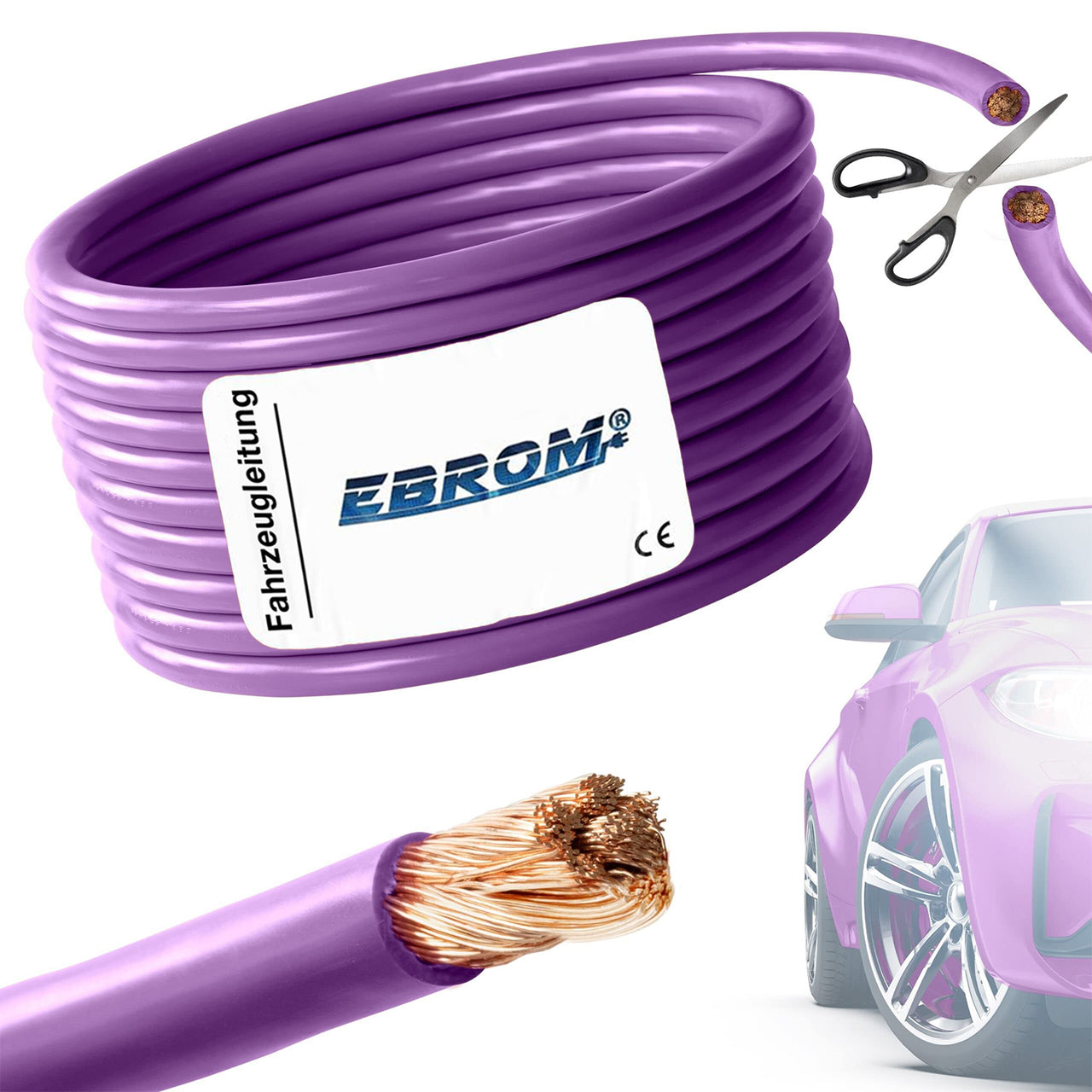 EBROM FLRY Fahrzeugleitung 0,75mm² Violett