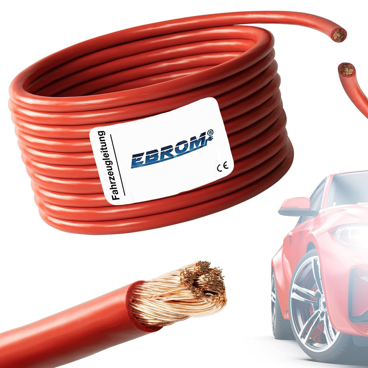 EBROM FLY Fahrzeugleitung 50mm² Rot