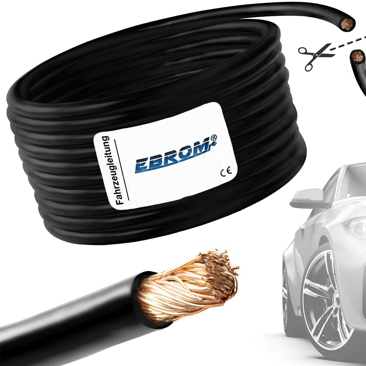 EBROM FLRY Fahrzeugleitung 0,75mm² Schwarz
