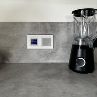 BERKER Unterputz DAB+ Radio 29848989 und Lautsprecher polarweiß glänzend mit 2fach Rahmen Berker 10128989 inkl. EBROM Phasenprüfer zur Montage der Geräte