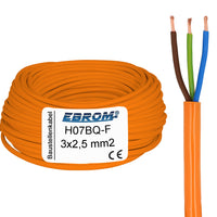 EBROM H07BQ-F PUR Baustellenkabel 3x2,5mm² Orange