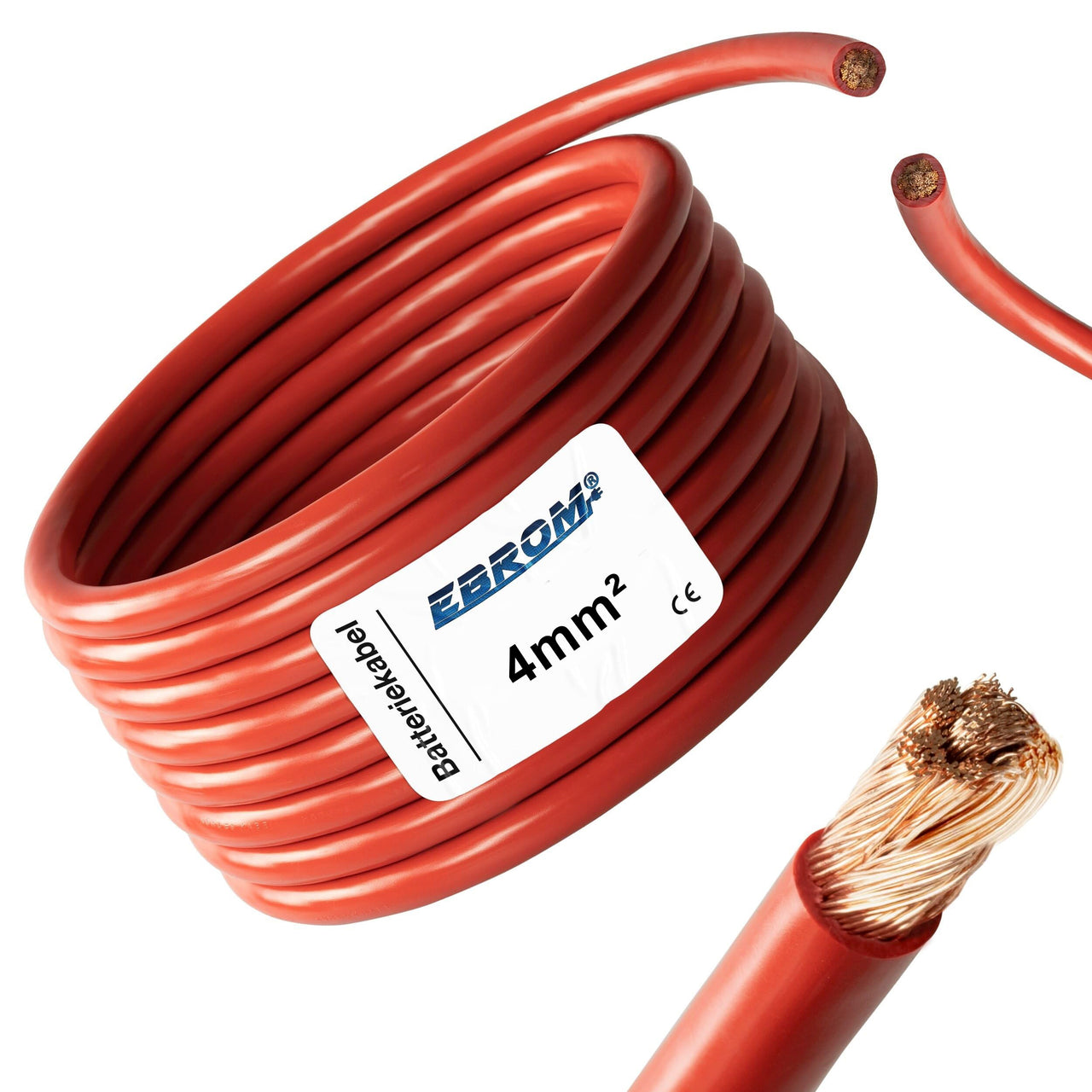 EBROM H07V-K Aderleitung flexibel 4mm² Rot – Position 1